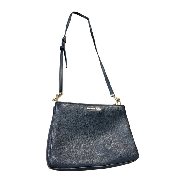 Michael Kors Womens Black Pebbled Leather Crossbody Handbag SKU 9221 - Picture 1 of 16